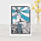 台形誕生日 カード (黄色い花)