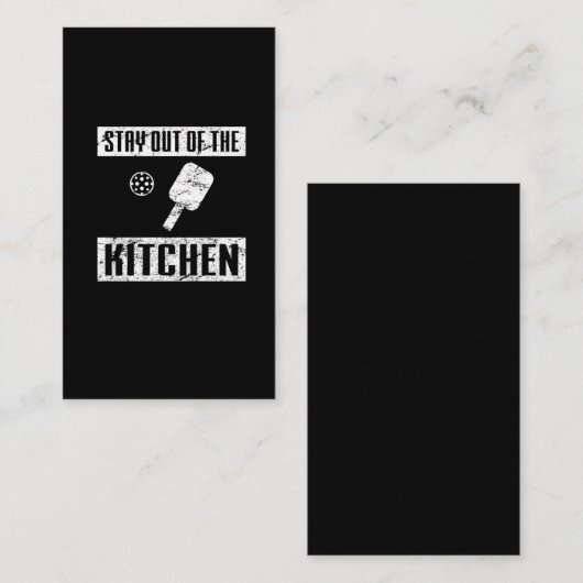 台所おもしろいなPickleballのかいを避けて下さい 名刺 (正面/裏面)