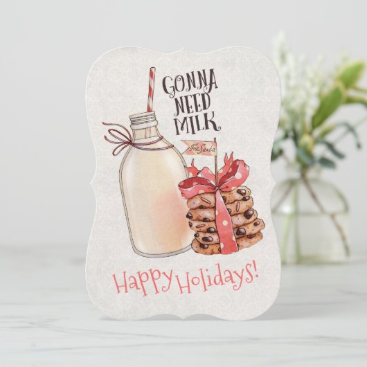 台所からの焼けるクリスマスのクッキーを搾り出して下さい シーズンカード (スタンド正面)