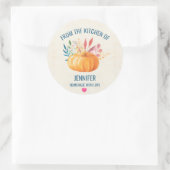 台所からオレンジ色のカボチャ ラウンドシール (バッグ)