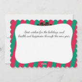 台所からクリスマスのスプーンを測定する シーズンカード (裏面)