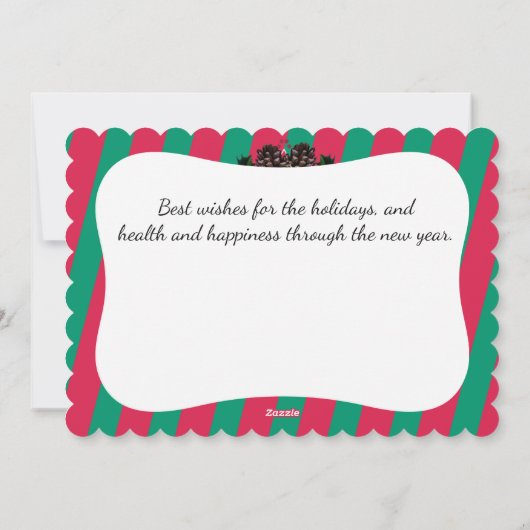 台所からクリスマスのスプーンを測定する シーズンカード (裏面)