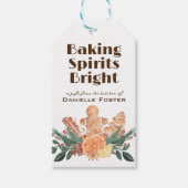 台所からクリスマスクッキーのプレゼント ギフトタグ (正面)