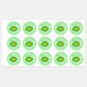 台所からバジルの葉の自家製の食品ペソ ラベル (シート)