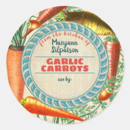 台所からパーソナライズされたのニンジン缶詰 ラウンドシール