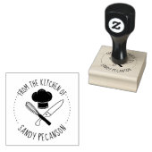 台所からパーソナライズされたの帽子道具のシェフ ラバースタンプ (押印)