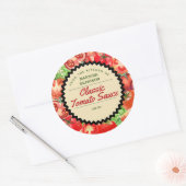 台所からパーソナライズされたトマトを缶詰にする ラウンドシール (封筒)