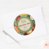 台所からパーソナライズされた野菜を缶詰にする ラウンドシール (封筒)