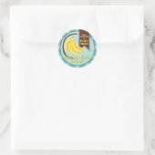 台所から缶詰のバナナのパン ラウンドシール (バッグ)