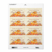 台所から自家製のカボチャを収穫 ラベル (フルシート)