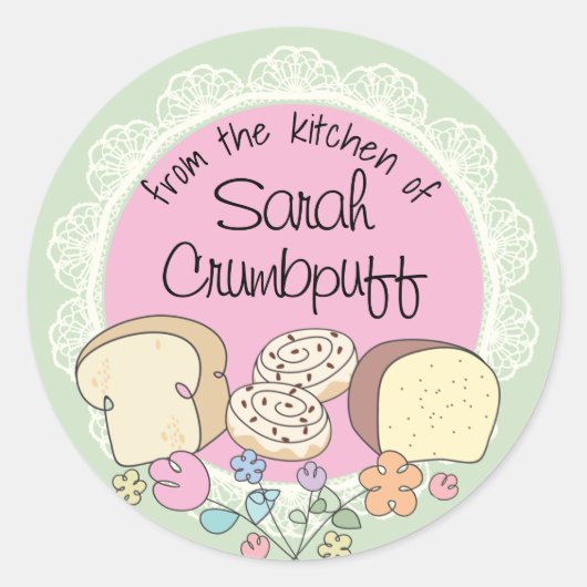 台所から転がのパンのシナモン ラウンドシール (正面)