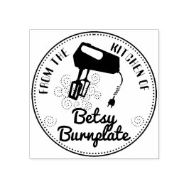 台所から電気ミキサベーキング料理 ラバースタンプ