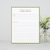 台所から |オリーブグリーンプレイドレシピインサート (スタンド正面)