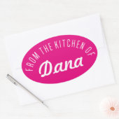 台所から 楕円形シール (封筒)