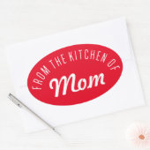 台所から 楕円形シール (封筒)