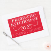 台所から 長方形シール (封筒)