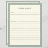 台所から | Sage Greenフローラレシピページ (正面/裏面)