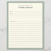 台所から | Sage Greenフローラレシピページ (正面)