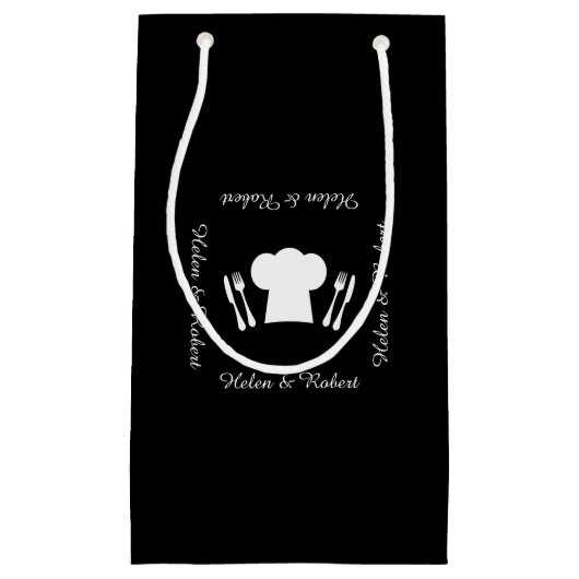 台所かレストランを調理する愛 スモールペーパーバッグ (正面)