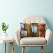 台所での洗濯物の乾燥 ランバークッション (椅子)