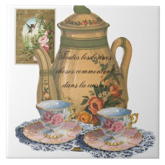 台所で善いことから始まる タイル (正面)