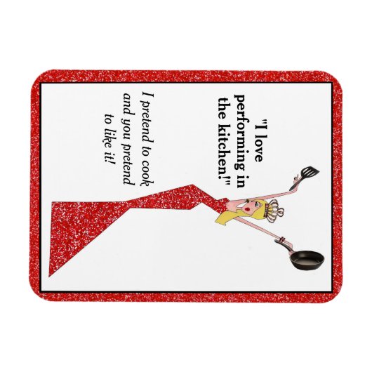 「台所で演奏するのが大好き!」 有名人ディバ マグネット (横)