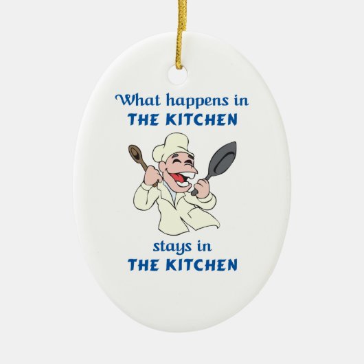 台所で起こること セラミックオーナメント (正面)