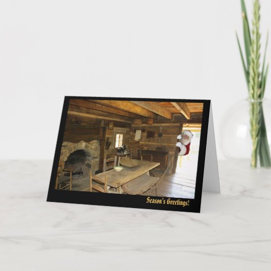 台所のアパラチア山脈のクリスマス シーズンカード (正面)