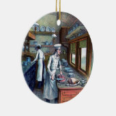 台所のシェフの料理-ヴィンテージ-オーナメント セラミックオーナメント (右)