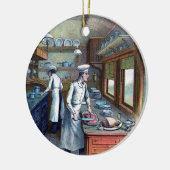 台所のシェフの料理-ヴィンテージ-オーナメント セラミックオーナメント (左)