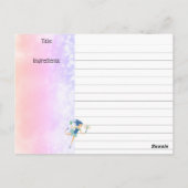 台所の妖精の魔法の料理・焼き物レシピカード ポストカード (裏面)