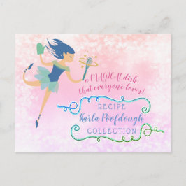 台所の妖精の魔法の料理・焼き物レシピカード ポストカード
