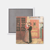 台所の母とベビー マグネット (正面/裏面)