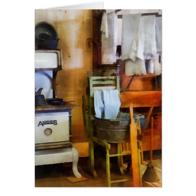 台所の洗濯の乾燥 (正面)