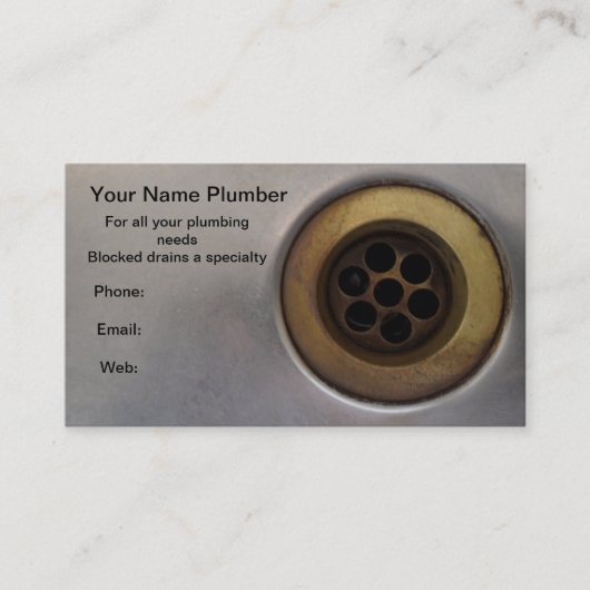 台所の流しの終わりの完全な上りの下水管の鉛管工! 名刺 (正面)