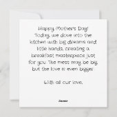 台所の混乱：母の日 シーズンカード (裏面)