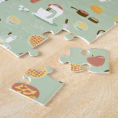 台所の焼けるケーキそしてパイ ジグソーパズル (側面)