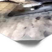 台所の石炭ストーブ ポスター (角)