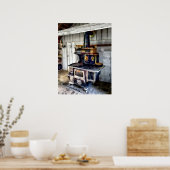 台所の石炭ストーブ ポスター (キッチン)