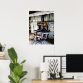 台所の石炭ストーブ ポスター (ホームオフィス)