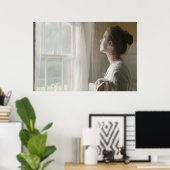 台所の窓の凝視 ポスター (ホームオフィス)