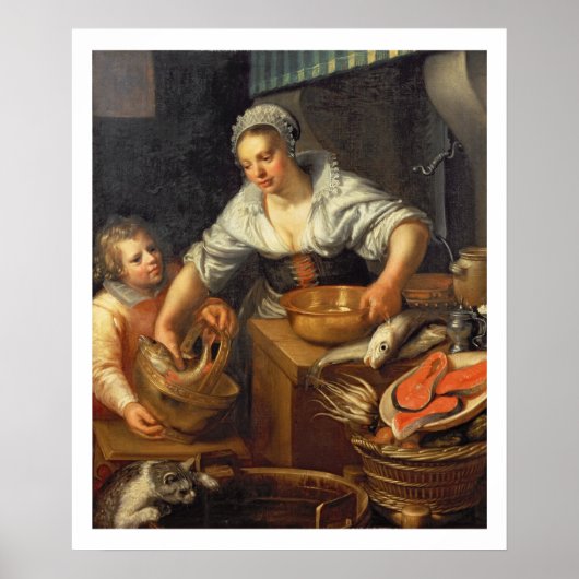 台所の風景 ポスター (正面)