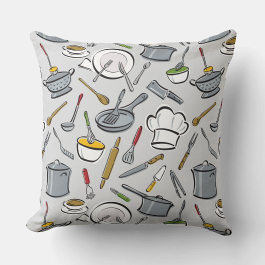 台所はパターンに用具を使います クッション (正面)