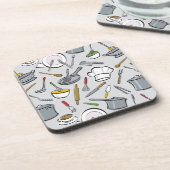 台所はパターンに用具を使います コースター (左側)