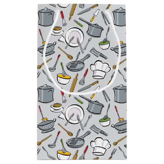 台所はパターンに用具を使います スモールペーパーバッグ (裏面)