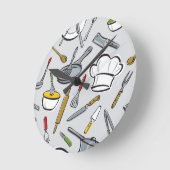 台所はパターンに用具を使います ラウンド壁時計 (傾斜)