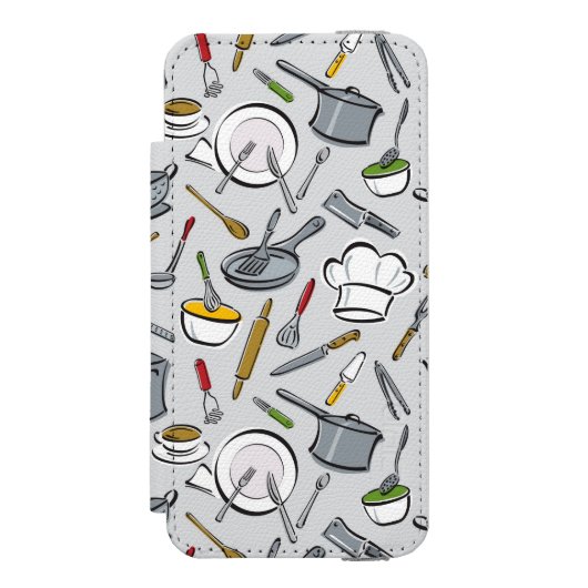 台所はパターンに用具を使います INCIPIO iPhoneウォレットケース (フォリオ 正面)