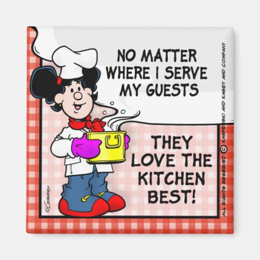 台所を愛最高のす マグネット (正面)