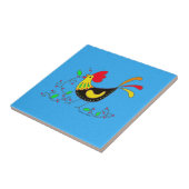 台所オンドリのウクライナの民芸 タイル (側面)