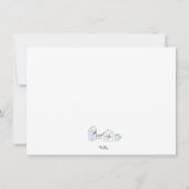 台所カップルのブライダル・シャワーの招待に貯蔵して下さい 招待状 (裏面)